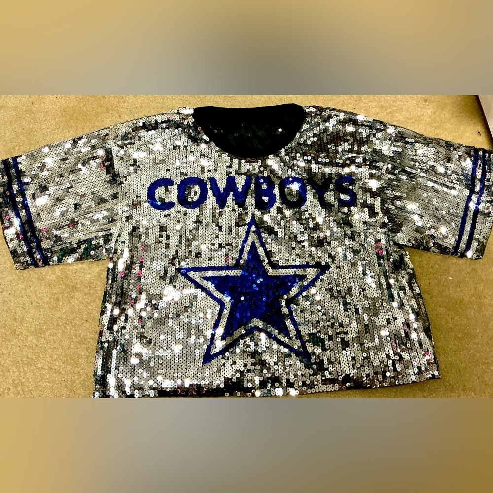 Dallas Cowboys women sequin shirt size L/XL